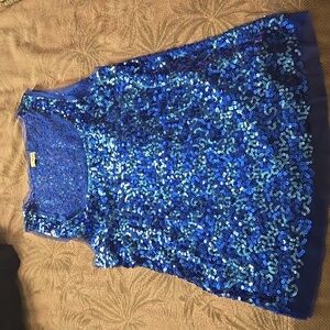 Wildcat Sequin Tank Top w/ Jeweled Neckline Size 1X